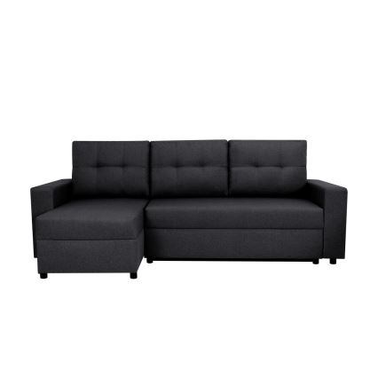 Sofá de canto universal com função de dormir e espaço de arrumação SEVILLA antracite