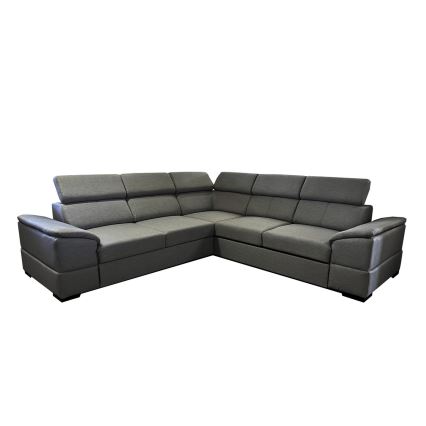 Sofá-cama de canto universal com espaço de arrumação GRANADA, cinzento escuro