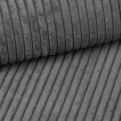 Sofá-cama de canto em L reversível com baú SALVADA cinza escuro