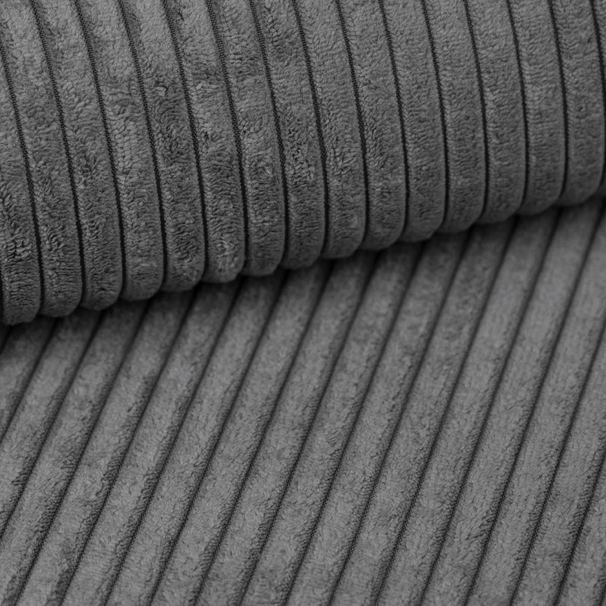 Sofá-cama de canto em L reversível com baú SALVADA cinza escuro