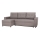 Sofá de canto universal com função de dormir e espaço de arrumação SEVILLA cinza