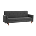 Sofá de dois lugares NARA cinzento escuro