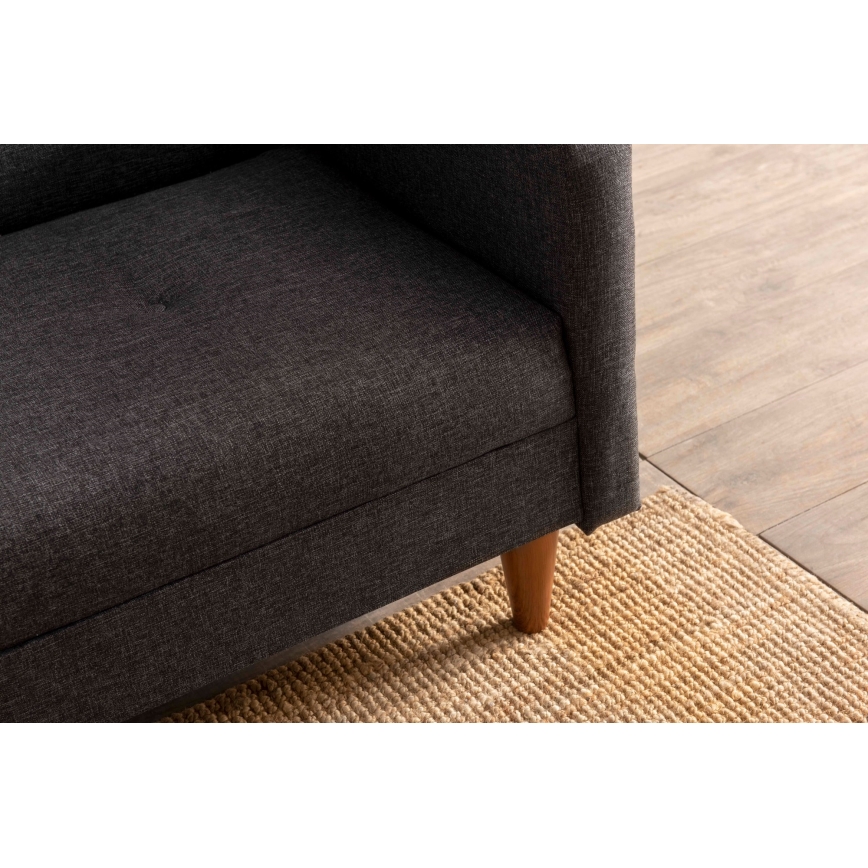 Sofá de dois lugares NARA cinzento escuro