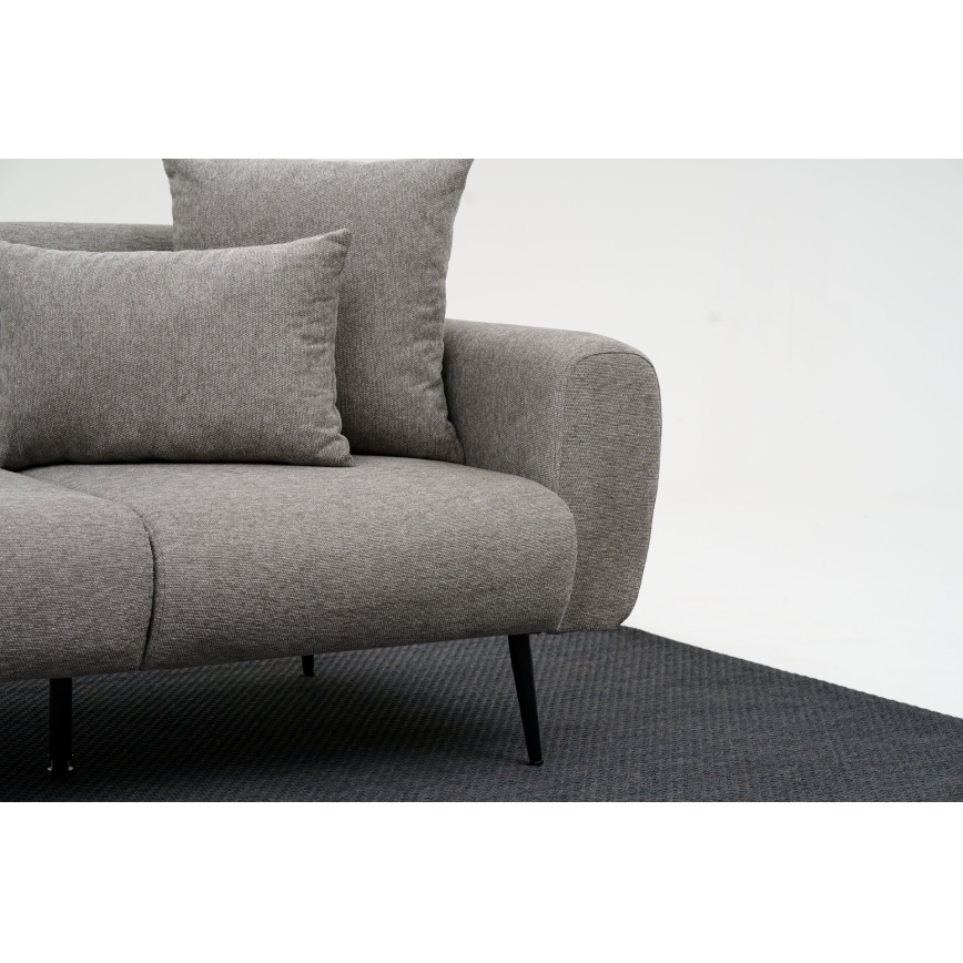 Sofá de dois lugares PISA cinzento claro