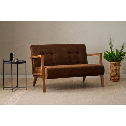 Sofá de dois lugares TUMI castanho