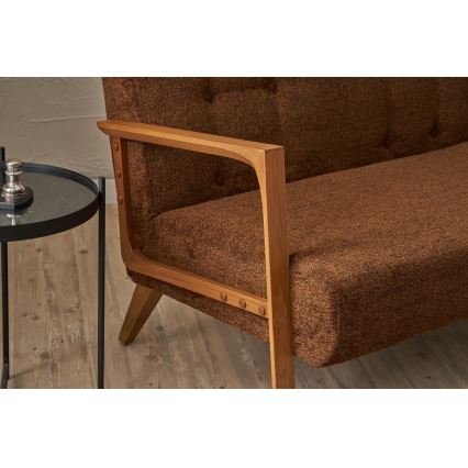 Sofá de dois lugares TUMI castanho