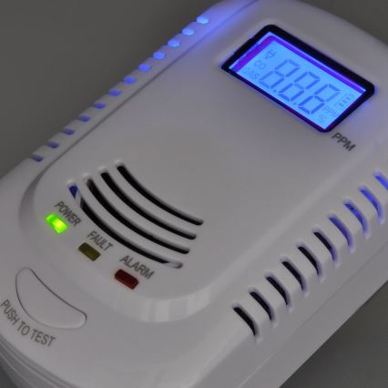 Detetor de monóxido de carbono e de gases inflamáveis 230V