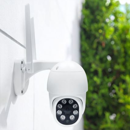 Câmara inteligente para exterior com sensor 2K (3 MP), IP65, Wi‑Fi e compatível com Tuya