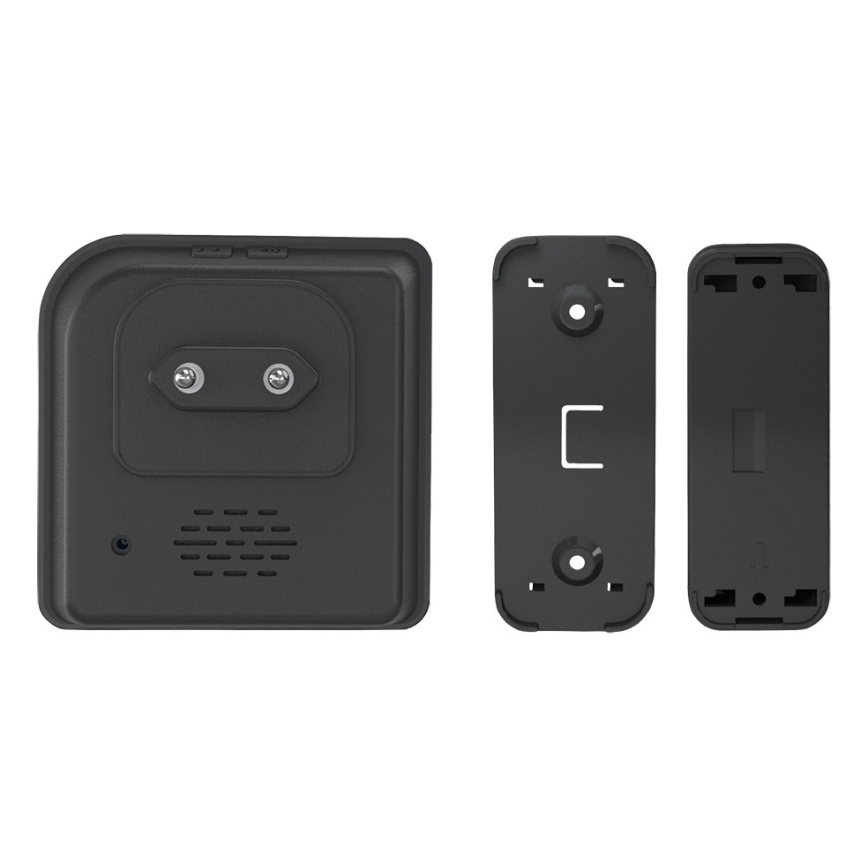 Campainha Sem Fios Plug-in 230V/1xCR2032 IP56 preto