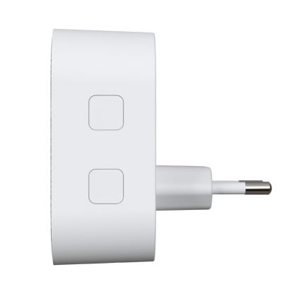 Campainha Sem Fios Plug-in 230V + 2x botão 2xCR2032 IP44 branco