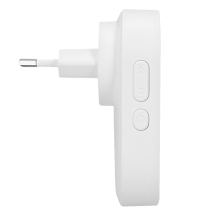 Campainha Sem Fios Plug-in 230V/1xCR2032 IP56 branco