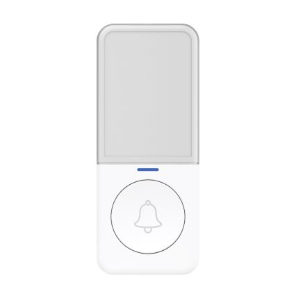 Campainha de tomada sem fios com iluminação LED 230V/1xCR2032 IP56 branco