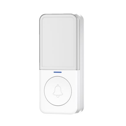 Campainha de tomada sem fios com iluminação LED 230V/1xCR2032 IP56 branco