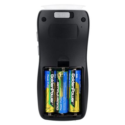 Testador profissional sem contacto de álcool Fuel Cell — intervalo 0,0 - 5,0‰ BAC, sensibilidade 0,08‰, alimentado por 3x pilhas AA