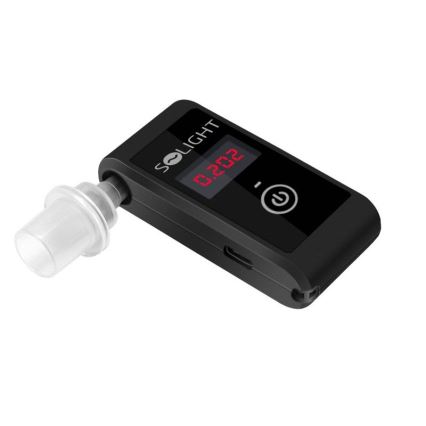 Etilómetro recarregável mini com célula de combustível, 0,0 - 5,0‰ BAC, sensibilidade 0,08‰, 5V