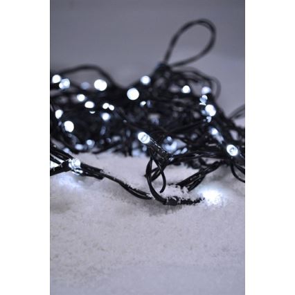 Cordão de luzes de Natal LED para exterior 500 LEDs/8 funções IP44 55 m branco frio