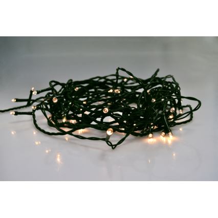 Cadeia de luzes LED para exterior 500 LEDs / 8 funções, IP44, 55 m, branco quente