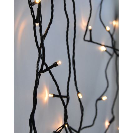 Cadeia de luzes LED para exterior 500 LEDs / 8 funções, IP44, 55 m, branco quente