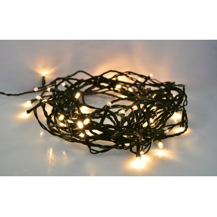 Cadeia de luzes de Natal LED para exterior 500xLED/8 funções IP44 55m branco quente