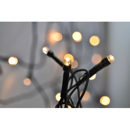 Cadeia de luzes de Natal LED para exterior 500xLED/8 funções IP44 55m branco quente