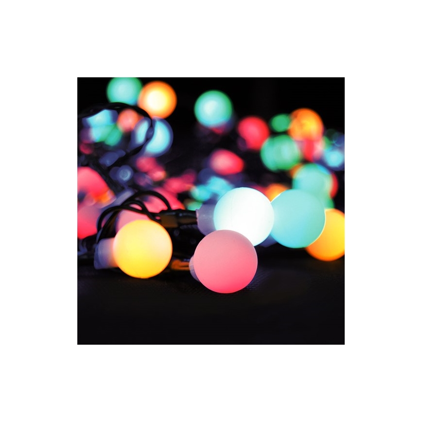 Guirlanda LED RGB regulável para exteriores, 100 LEDs / 8 funções, 15 m, IP44 + comando remoto