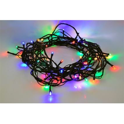 Cordão LED para exterior, 100 LEDs / 8 funções, IP44, 13 m, multicolorido