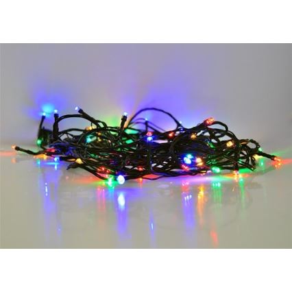 Cordão LED para exterior, 100 LEDs / 8 funções, IP44, 13 m, multicolorido