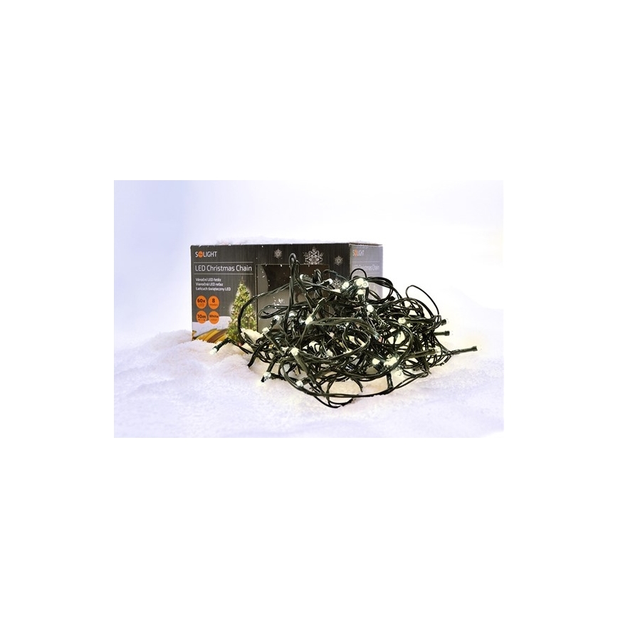 Corrente exterior de Natal LED 100xLED/8 funções IP44 13m branco quente