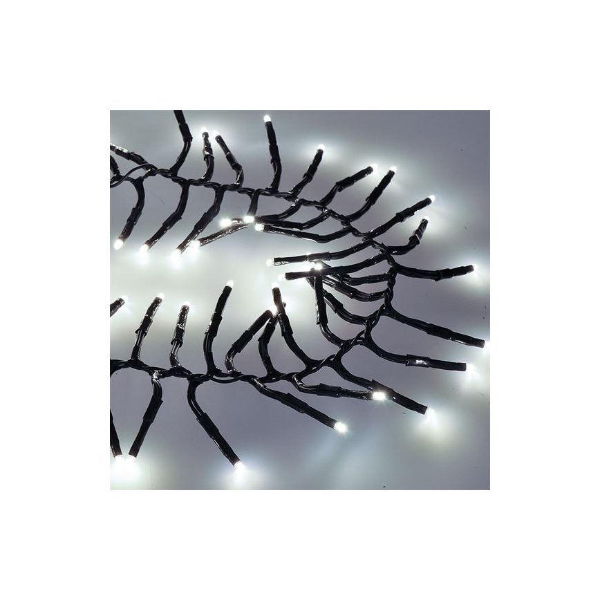 Guirlanda LED para exterior 576 LEDs/8 funções 8 m IP44 branco frio + comando