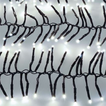 Guirlanda LED para exterior 576 LEDs/8 funções 8 m IP44 branco frio + comando