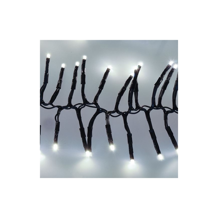 Guirlanda LED para exterior 576 LEDs/8 funções 8 m IP44 branco frio + comando