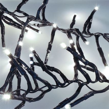 Guirlanda LED para exterior 576 LEDs/8 funções 8 m IP44 branco frio + comando