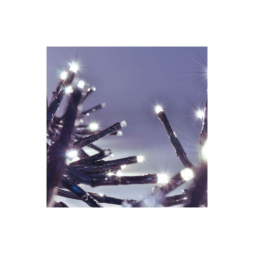 Guirlanda LED para exterior 576 LEDs/8 funções 8 m IP44 branco frio + comando