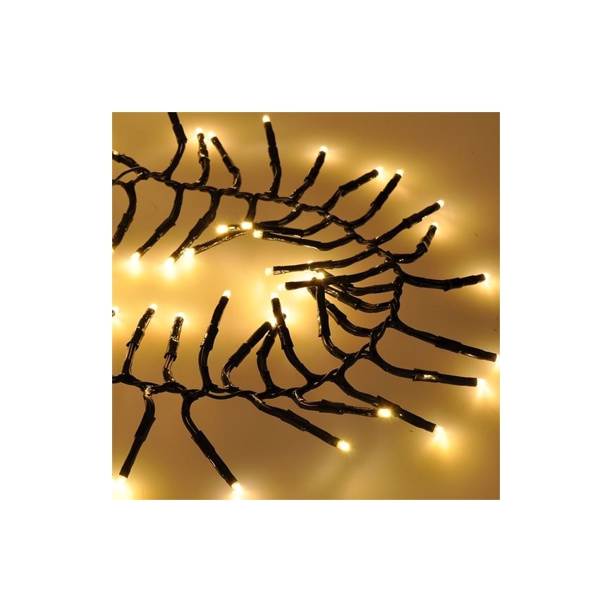 Corrente de Natal LED 576xLED/8 funções 8m IP44 branco quente + controlo remoto