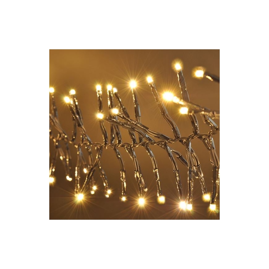 Corrente de Natal LED 576xLED/8 funções 8m IP44 branco quente + controlo remoto