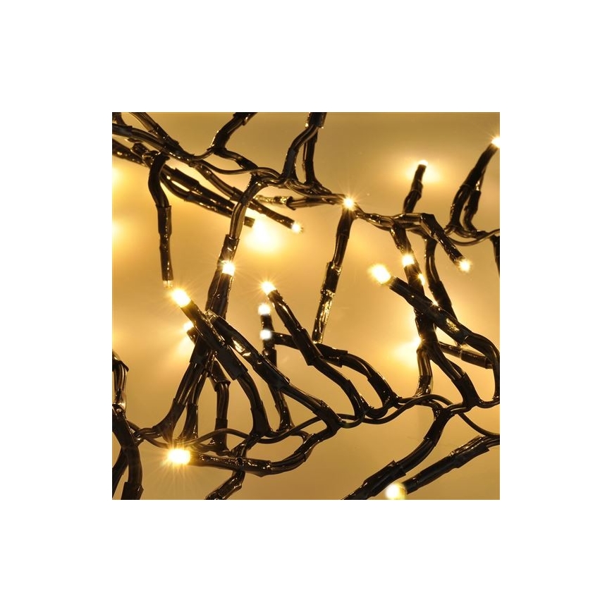 Corrente de Natal LED 576xLED/8 funções 8m IP44 branco quente + controlo remoto