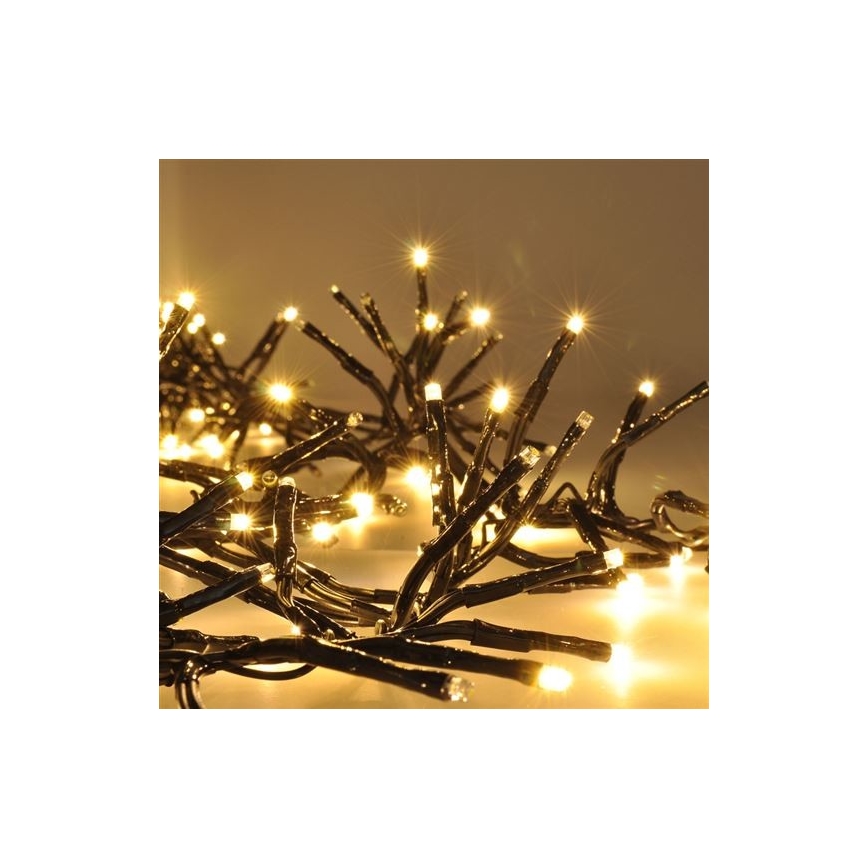 Corrente de Natal LED 576xLED/8 funções 8m IP44 branco quente + controlo remoto