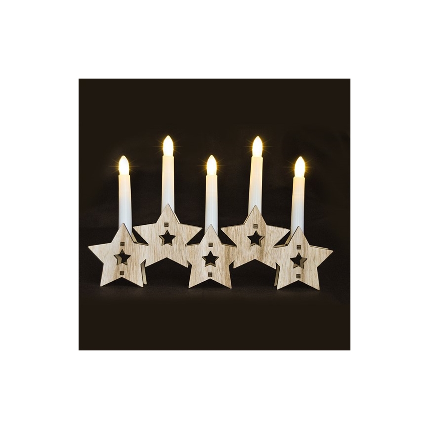 Castiçal de Natal LED 5xLED/2xAA