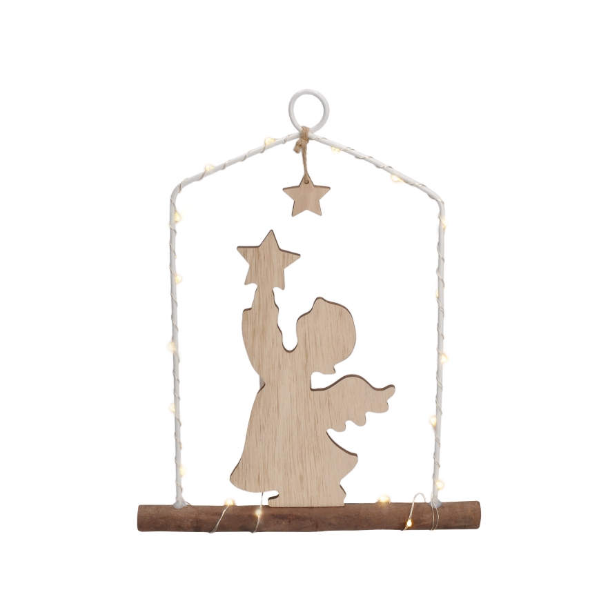 Decoração de Natal LED LED/2xAA anjo