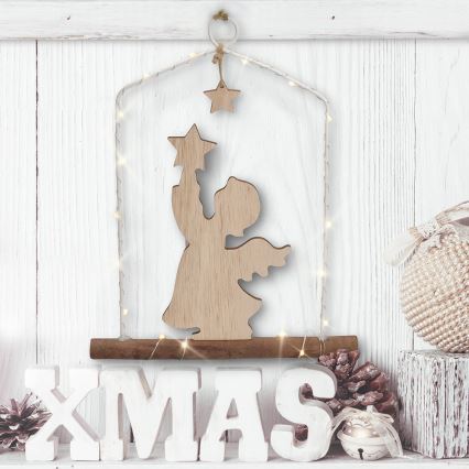 Decoração de Natal LED LED/2xAA anjo