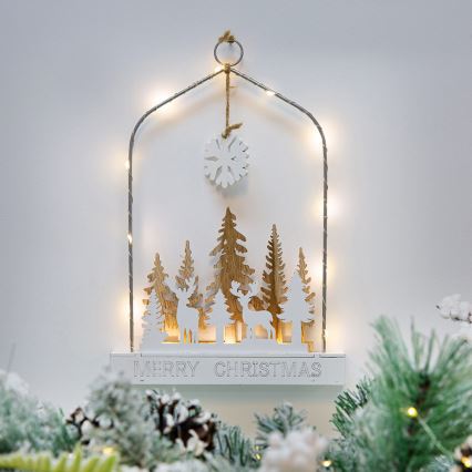 Decoração de Natal LED LED/2xAA floresta com veados