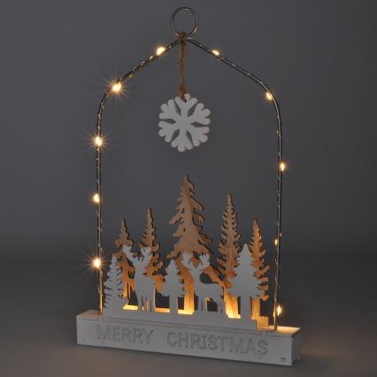 Decoração de Natal LED LED/2xAA floresta com veados