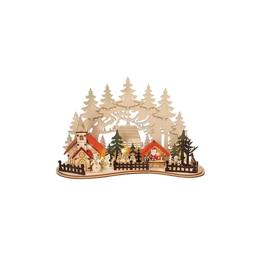 Decoração LED de Natal LED/2xAAA pequena cidade