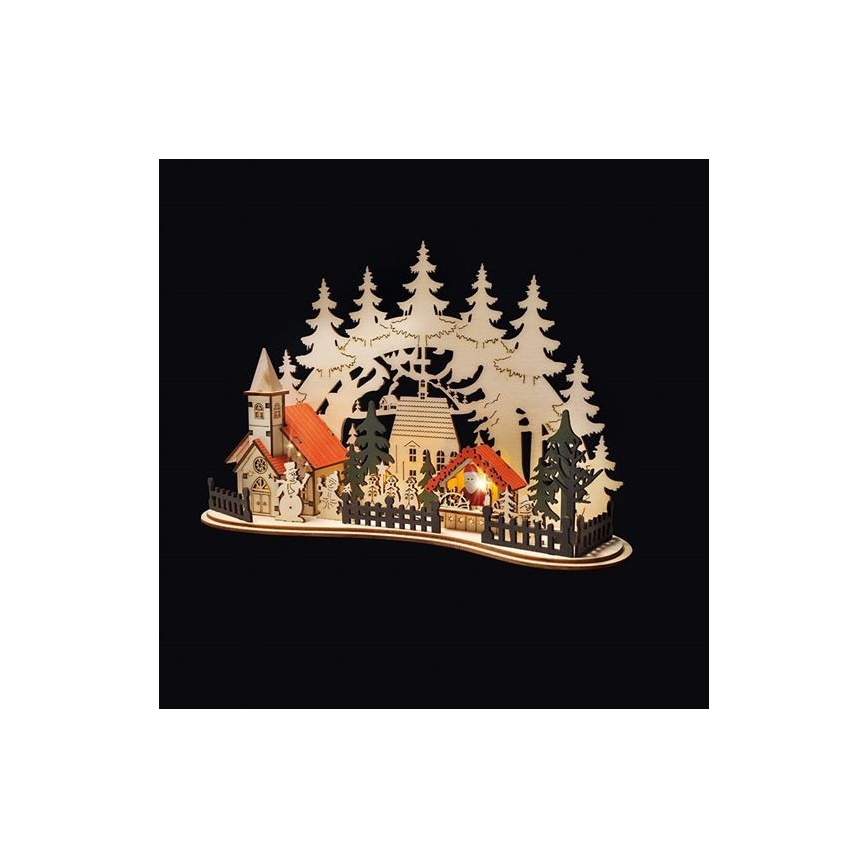 Decoração LED de Natal LED/2xAAA pequena cidade