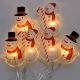 Corrente de Natal LED com chávenas de sucção 6xLED/2xAA 1,2m branco quente boneco de neve