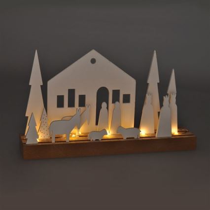 Decoração de Natal LED LED/2xAAA abeto