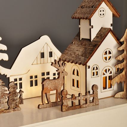 Decoração de Natal LED LED/2xAA branco quente