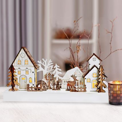 Decoração de Natal LED LED/2xAA branco quente