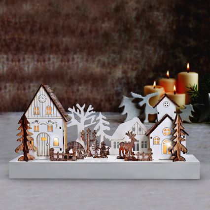 Decoração de Natal LED LED/2xAA branco quente