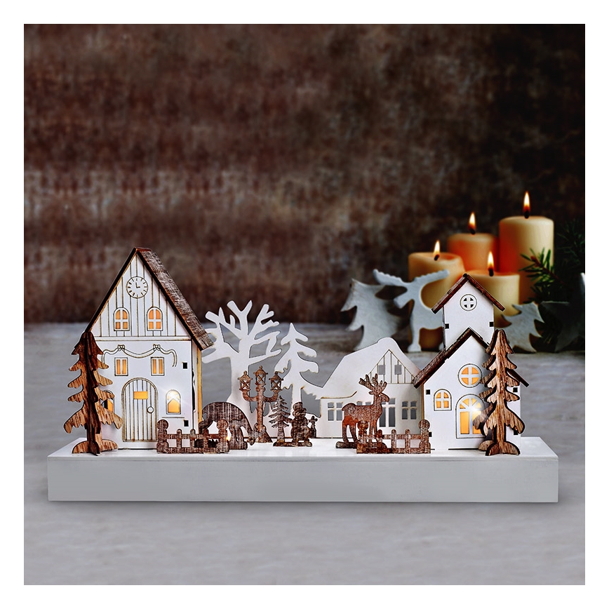 Decoração de Natal LED LED/2xAA branco quente